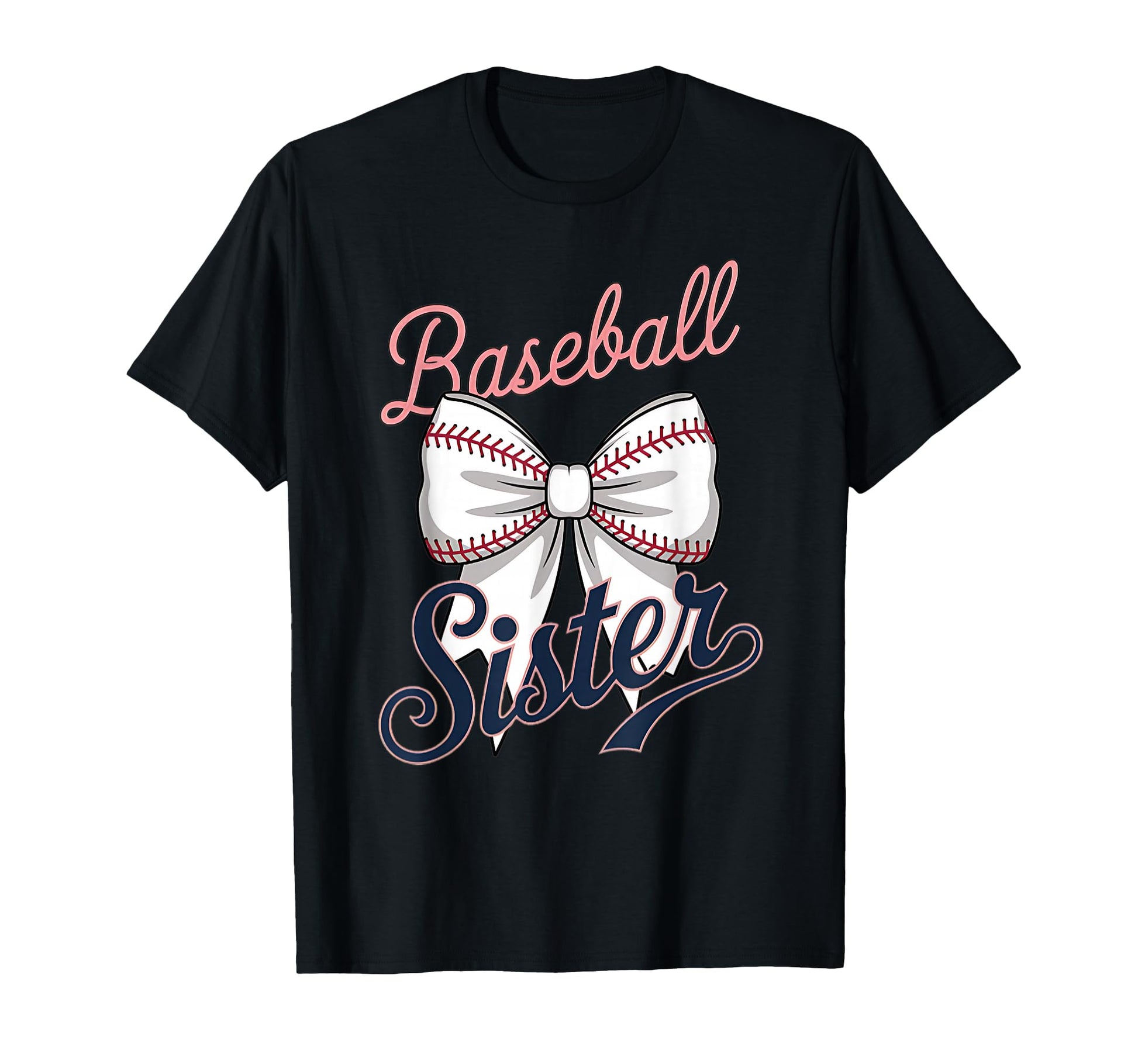 Baseball Sister Coquette Bow T-Shirt - Novelty Apparel for Adults - T-Shirt, Sweatshirt, Hoodie