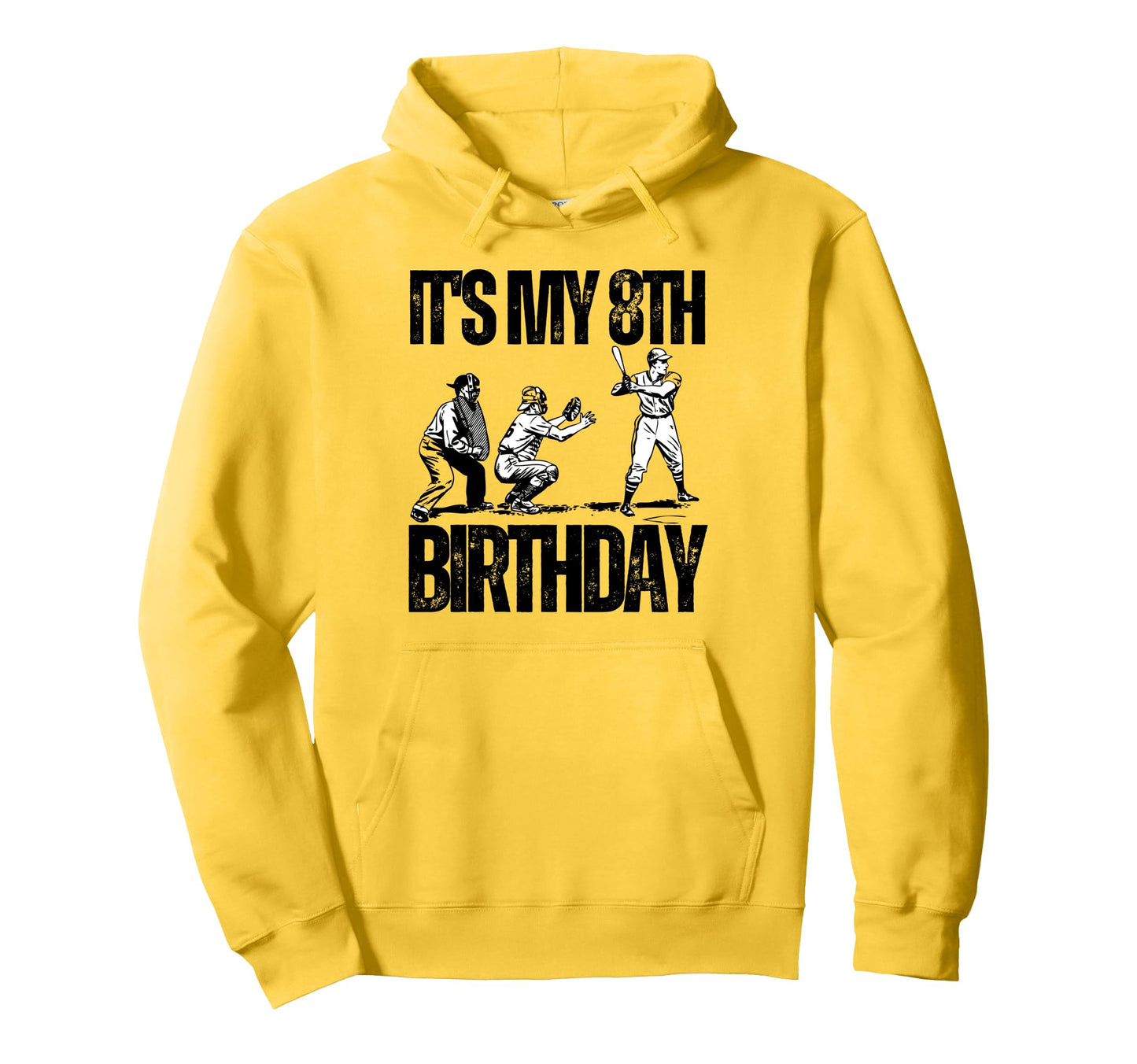 Its My 8Th Birthday Baseball Player 8Th Hoodie - Custom Art Print Unisex - T-Shirt, Sweatshirt, Hoodie