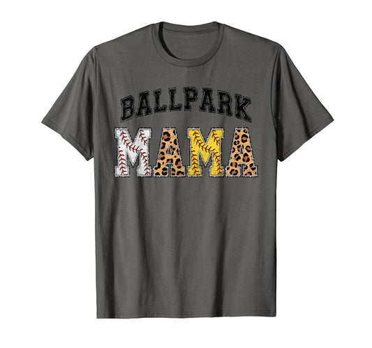 Ballpark Mama Baller Mom Mothers Day T-Shirt - Graphic Print Men Women - T-Shirt, Sweatshirt, Hoodie