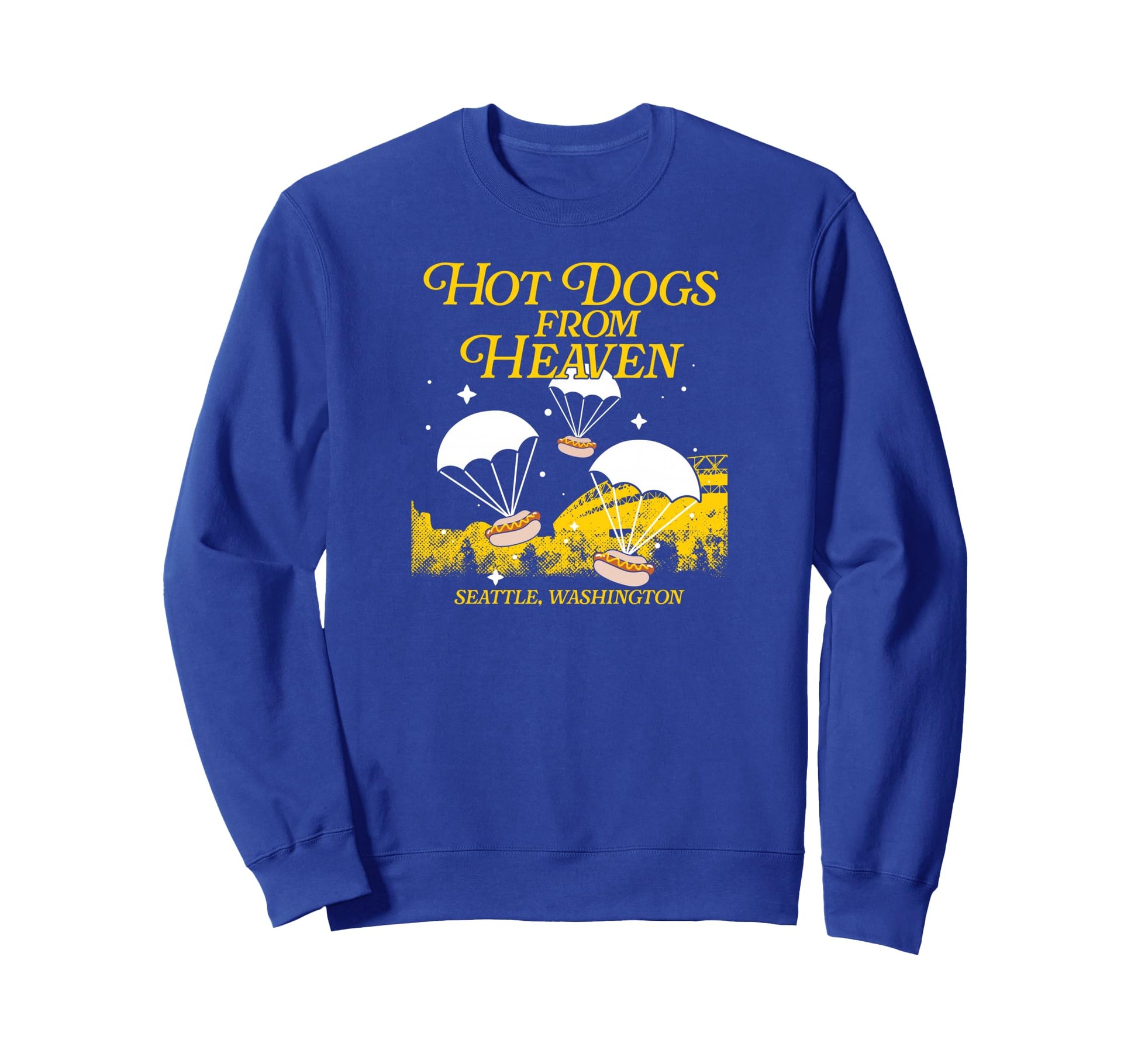 Hot Dogs From Heaven Seattle Baseball Sweatshirt - Novelty Apparel Unisex - T-Shirt, Sweatshirt, Hoodie