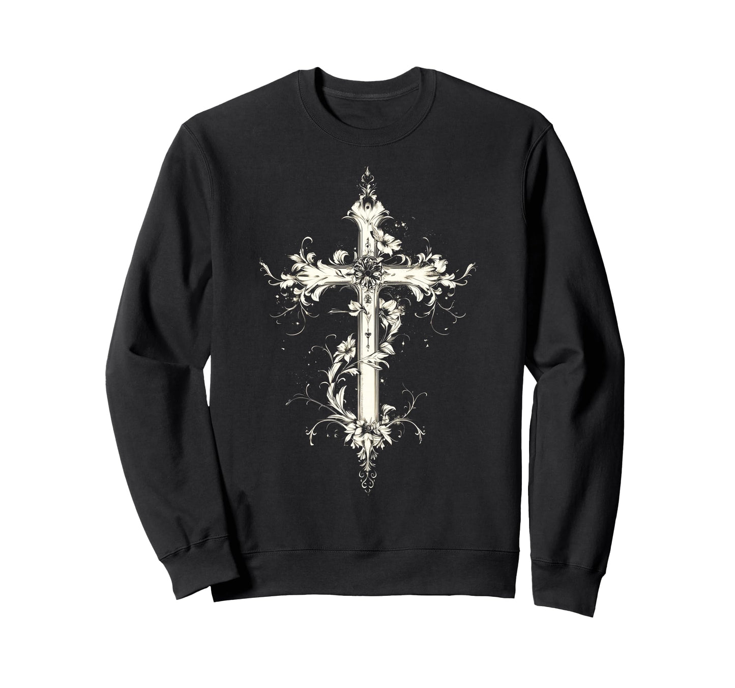 Gothic Cross Grunge Aesthetic Y2K Sweatshirt - Aesthetic Graphic Men Women - T-Shirt, Sweatshirt, Hoodie