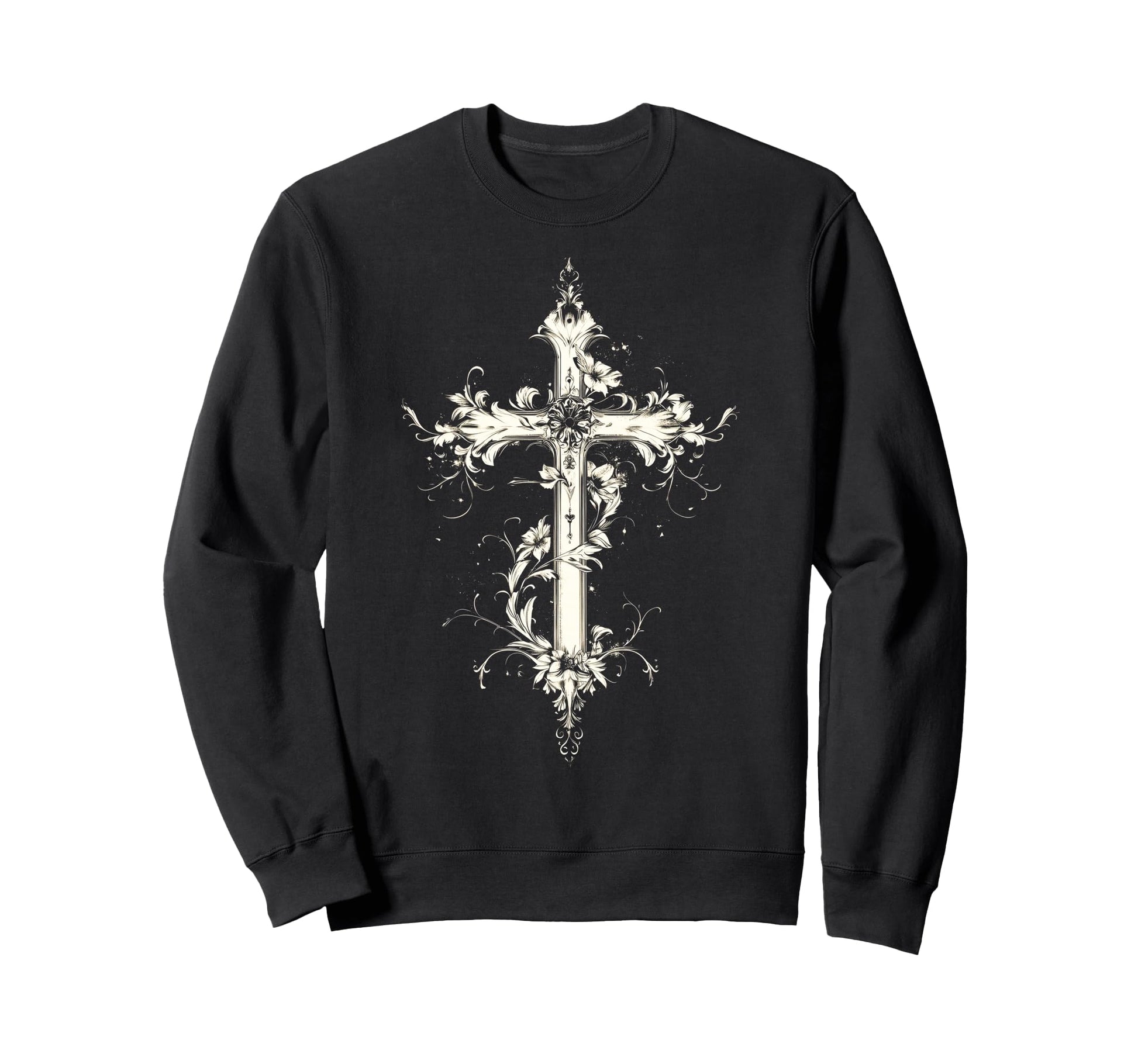 Gothic Cross Grunge Aesthetic Y2K Sweatshirt - Aesthetic Graphic Men Women - T-Shirt, Sweatshirt, Hoodie