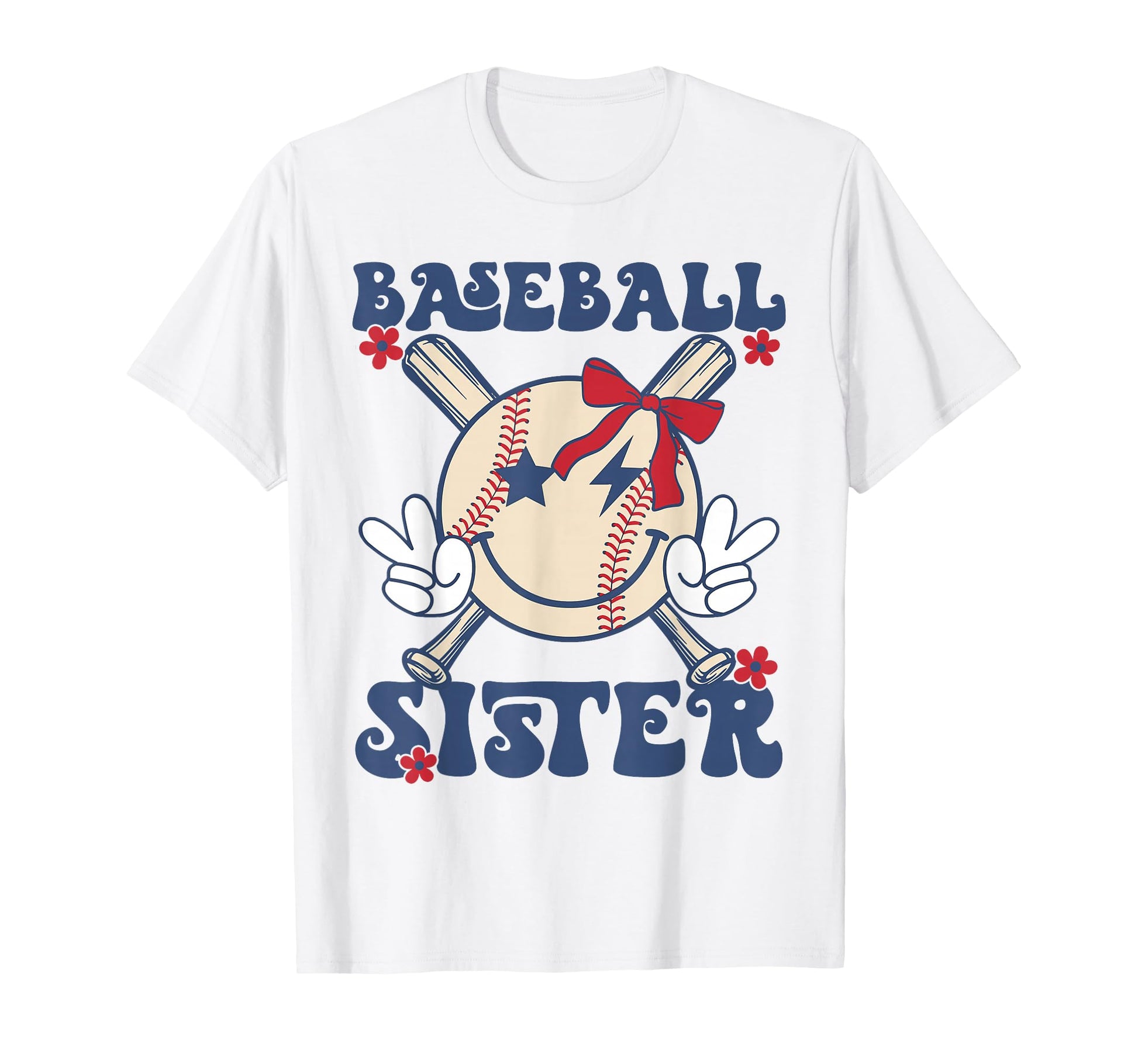 Baseball Sister Coquette Bow Sport T-Shirt - Novelty Apparel for Adults - T-Shirt, Sweatshirt, Hoodie