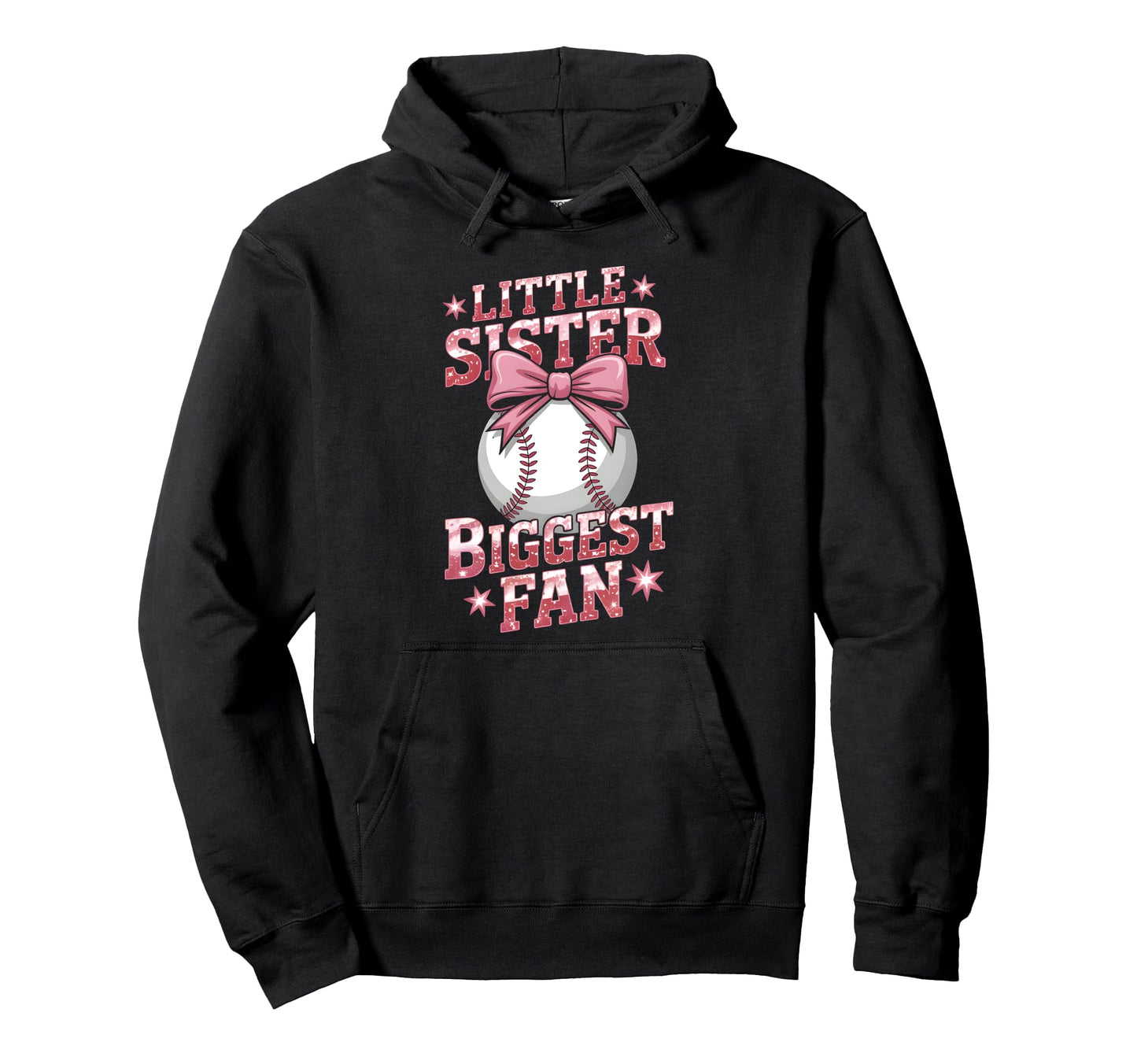 Baseball Little Sister Biggest Fan Hoodie - Aesthetic Graphic for Adults - T-Shirt, Sweatshirt, Hoodie