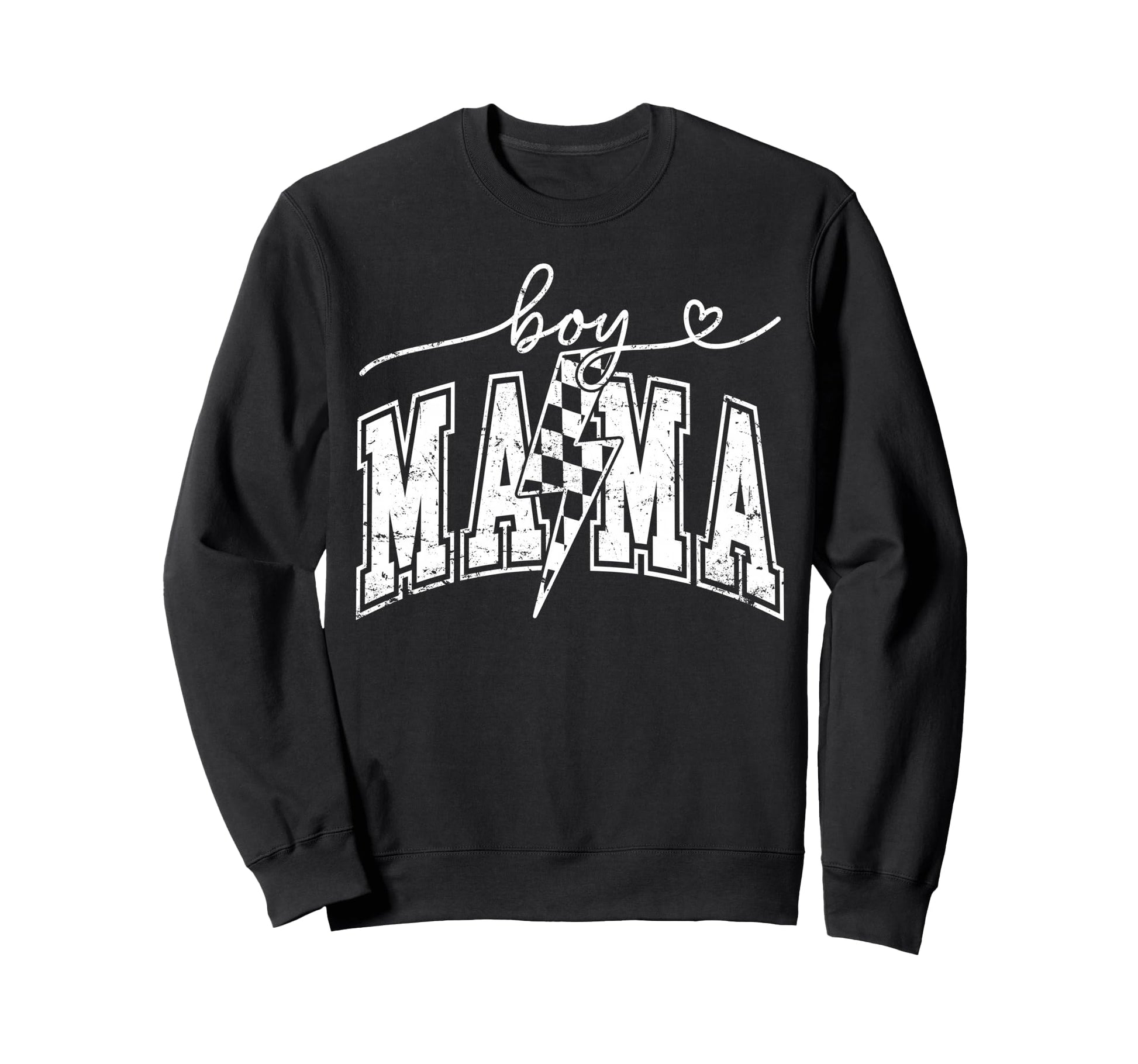 Mama Lightning Bolt Checkered Mothers Sweatshirt - Custom Art Print Unisex - T-Shirt, Sweatshirt, Hoodie