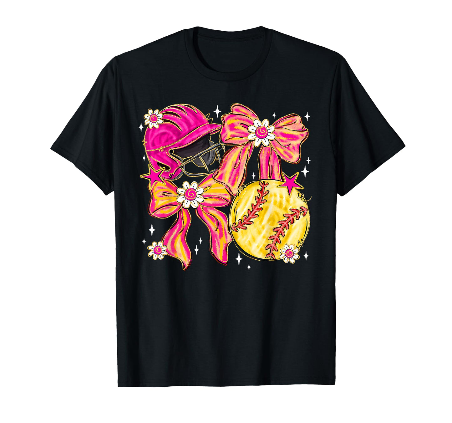 Coquette Bow Baseball Season Game Day T-Shirt - Novelty Apparel for Adults - T-Shirt, Sweatshirt, Hoodie