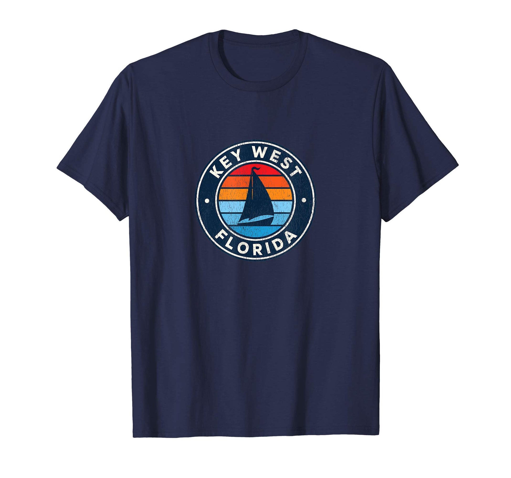 Key West Florida Fl Sailboat 70S T-Shirt - Streetwear Style for Adults - T-Shirt, Sweatshirt, Hoodie