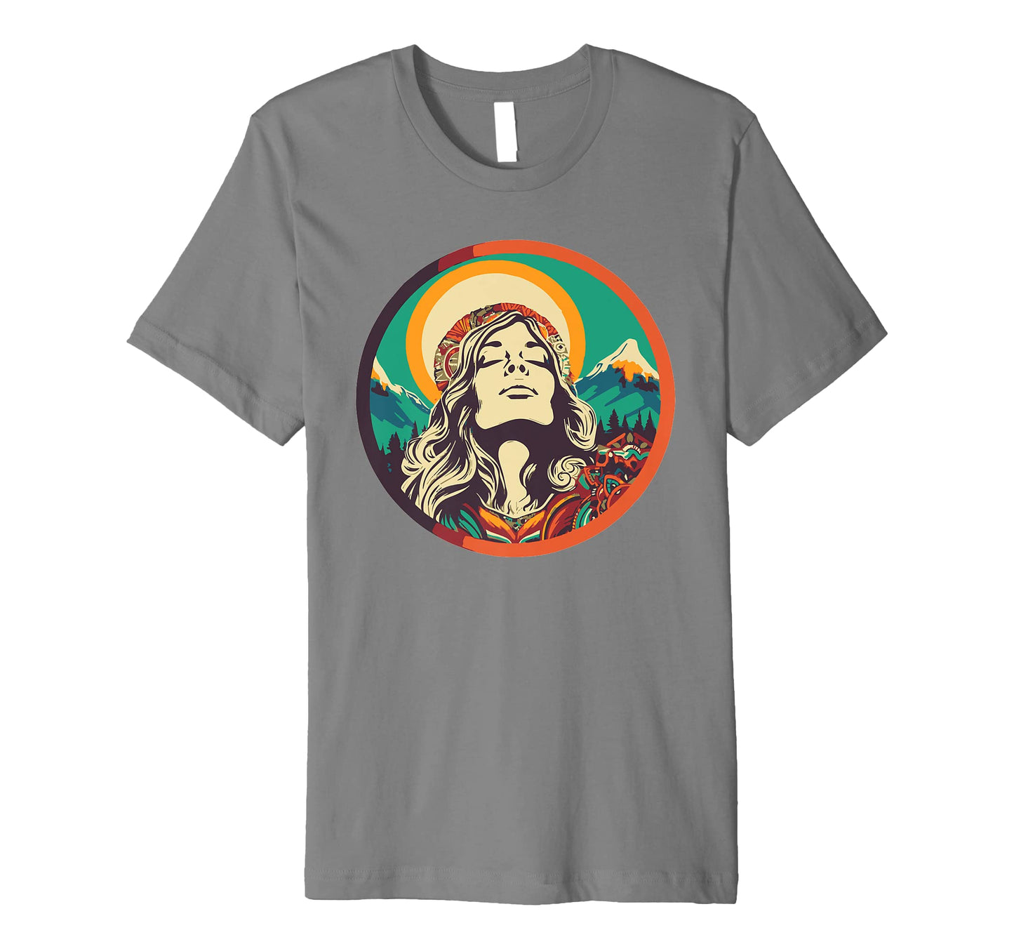 Groovy Mountain Mama Hippie 60S T-Shirt - Novelty Apparel Unisex - T-Shirt, Sweatshirt, Hoodie