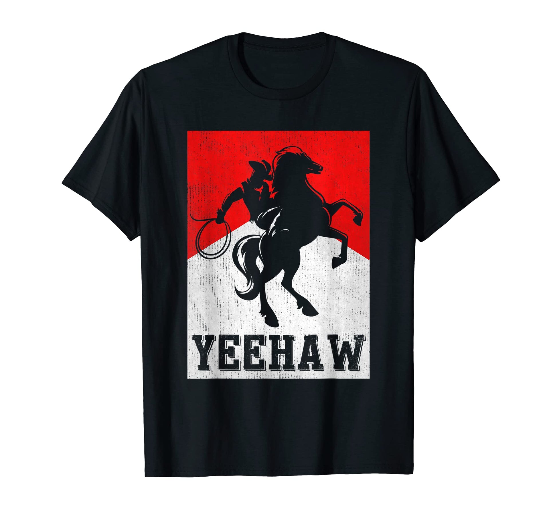 Cowboy Yeehaw Western Country Cowboy Horse T-Shirt - Graphic Print Unisex - T-Shirt, Sweatshirt, Hoodie