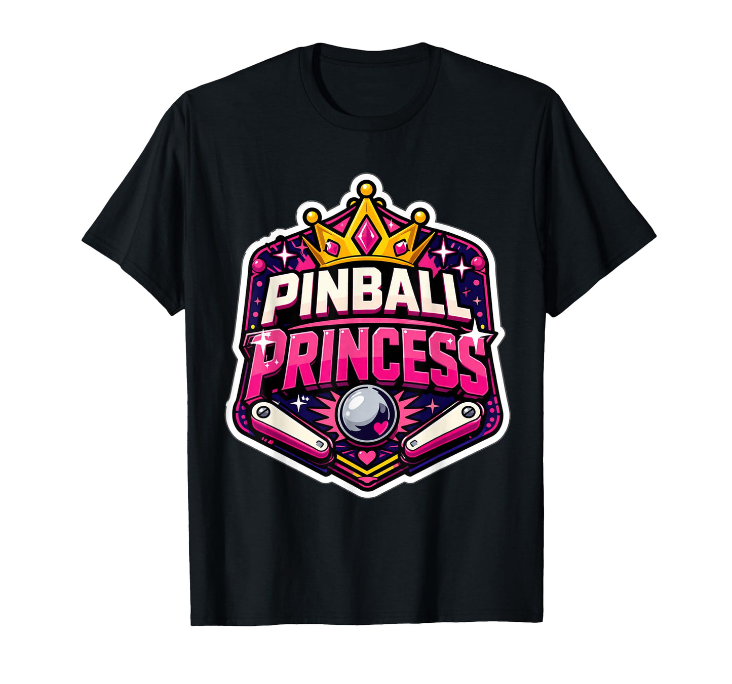 Pinball Princess Machines Funny Arcade T-Shirt - Graphic Print Men Women - T-Shirt, Sweatshirt, Hoodie