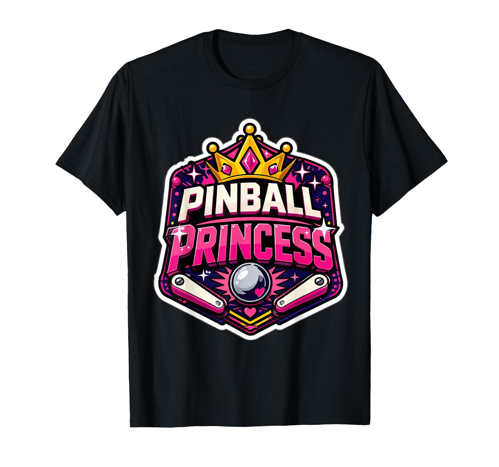 Pinball Princess Machines Funny Arcade T-Shirt - Graphic Print Men Women - T-Shirt, Sweatshirt, Hoodie