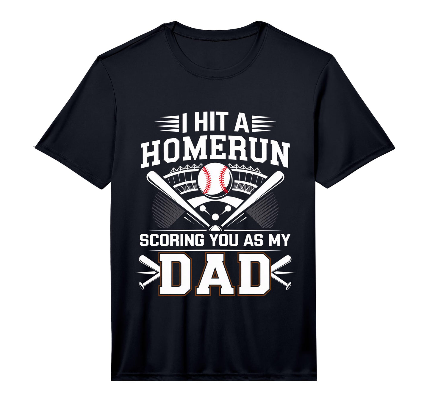 I Hit Homerun Scoring You As My Dad T-Shirt - Custom Art Print for Adults - T-Shirt, Sweatshirt, Hoodie