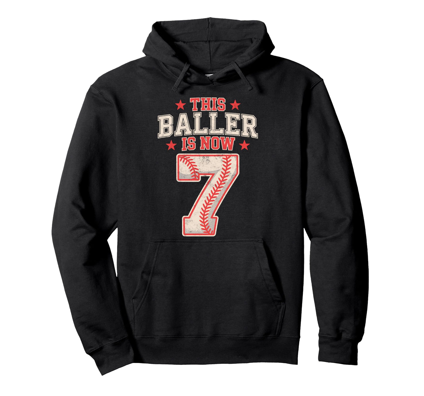 This Baller Is Now 7 Year Baseball Hoodie - Fun Novelty Design Unisex - T-Shirt, Sweatshirt, Hoodie