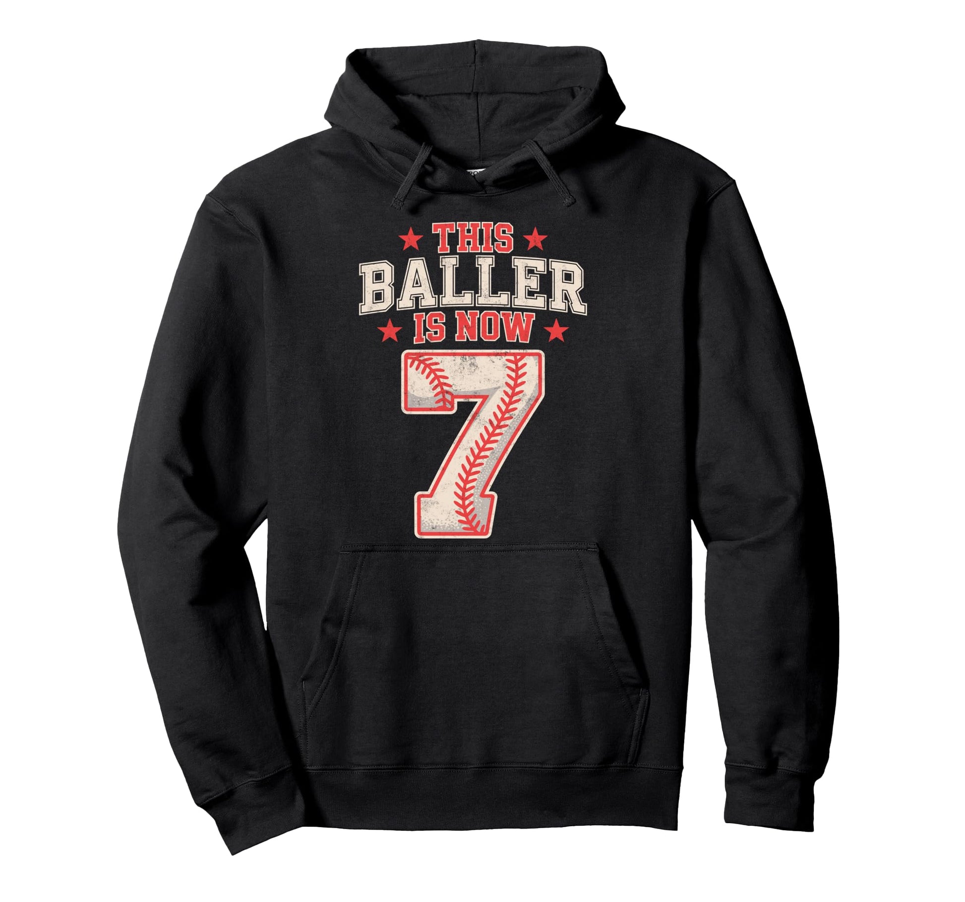 This Baller Is Now 7 Year Baseball Hoodie - Fun Novelty Design Unisex - T-Shirt, Sweatshirt, Hoodie