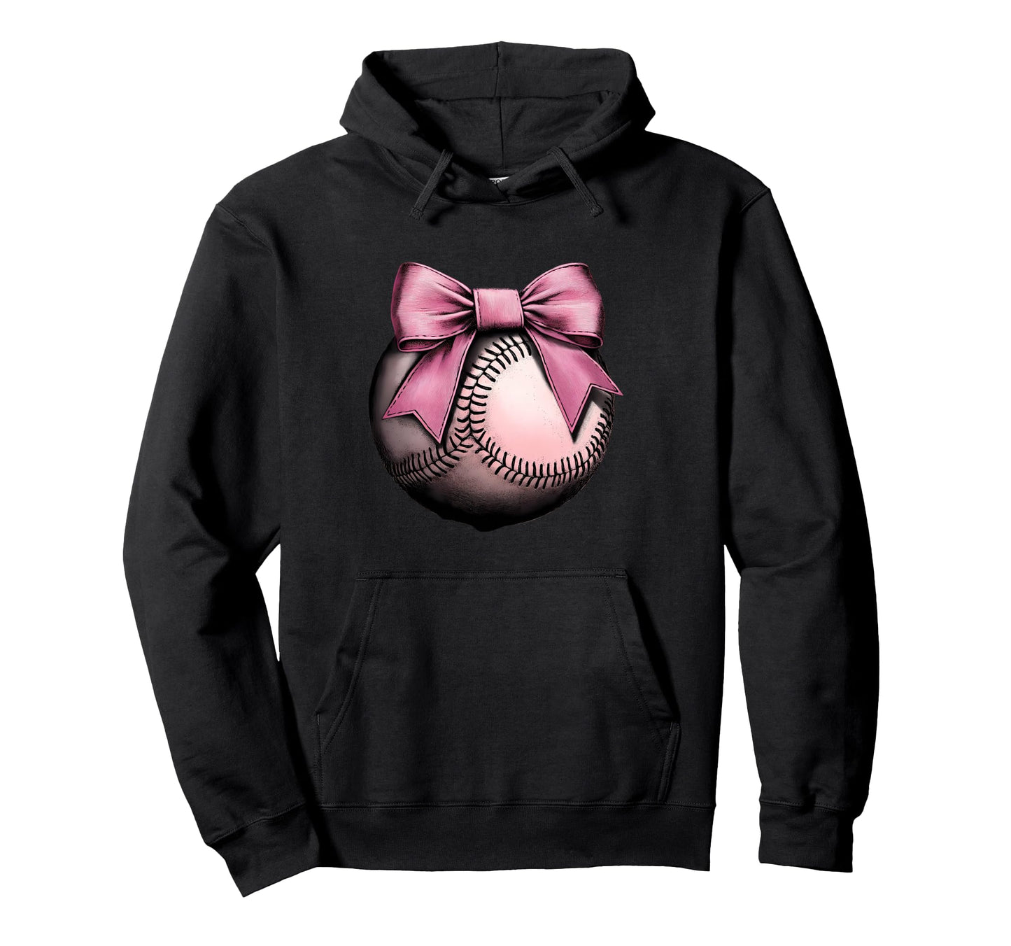 Baseball Coquette Bow Baseball Game Hoodie - Minimalist Print Unisex - T-Shirt, Sweatshirt, Hoodie