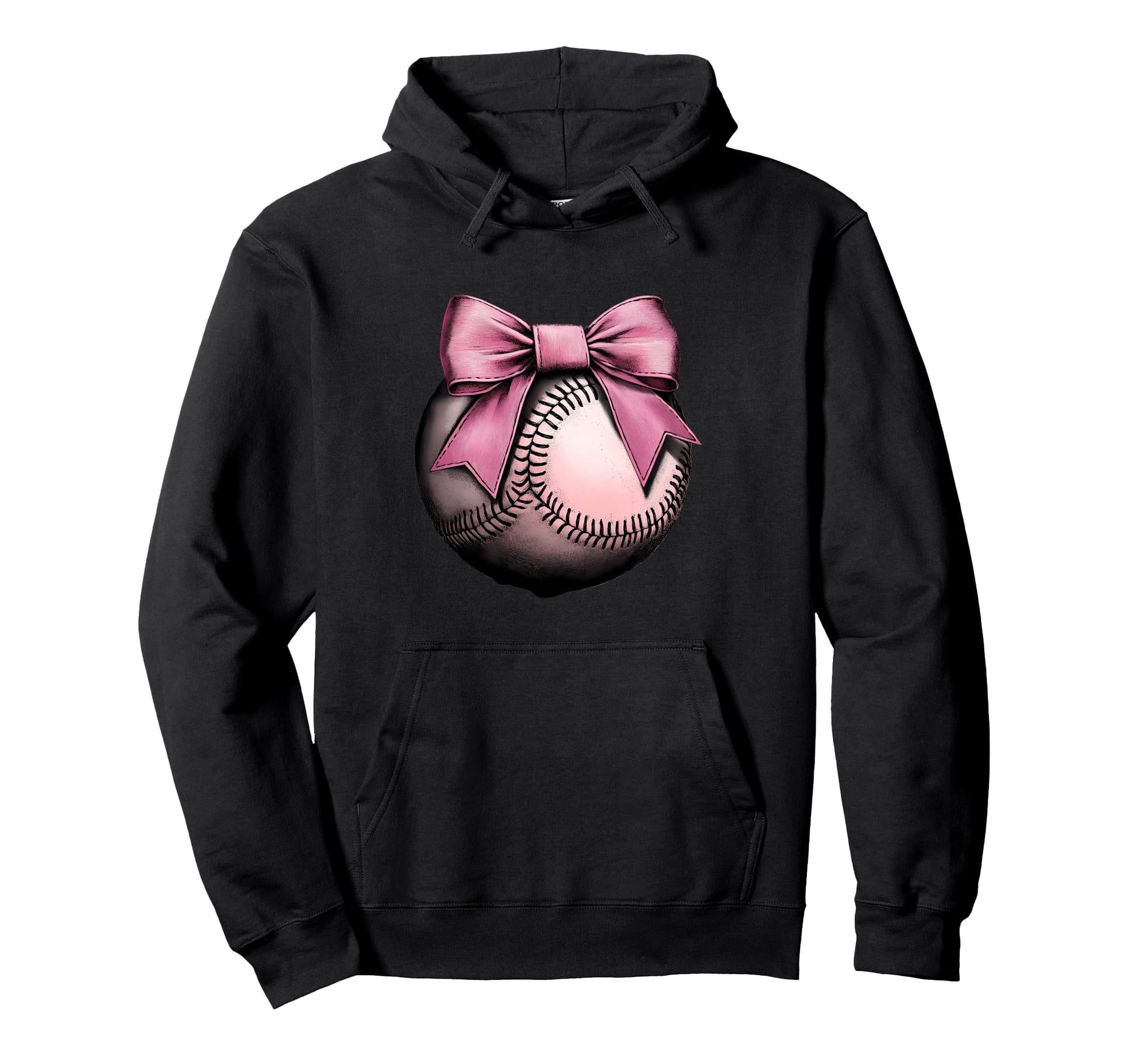 Baseball Coquette Bow Baseball Game Hoodie - Minimalist Print Unisex - T-Shirt, Sweatshirt, Hoodie