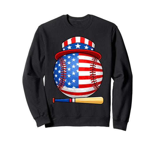 Baseball 4Th July 250Th Years Sweatshirt - Fun Novelty Design Unisex - T-Shirt, Sweatshirt, Hoodie