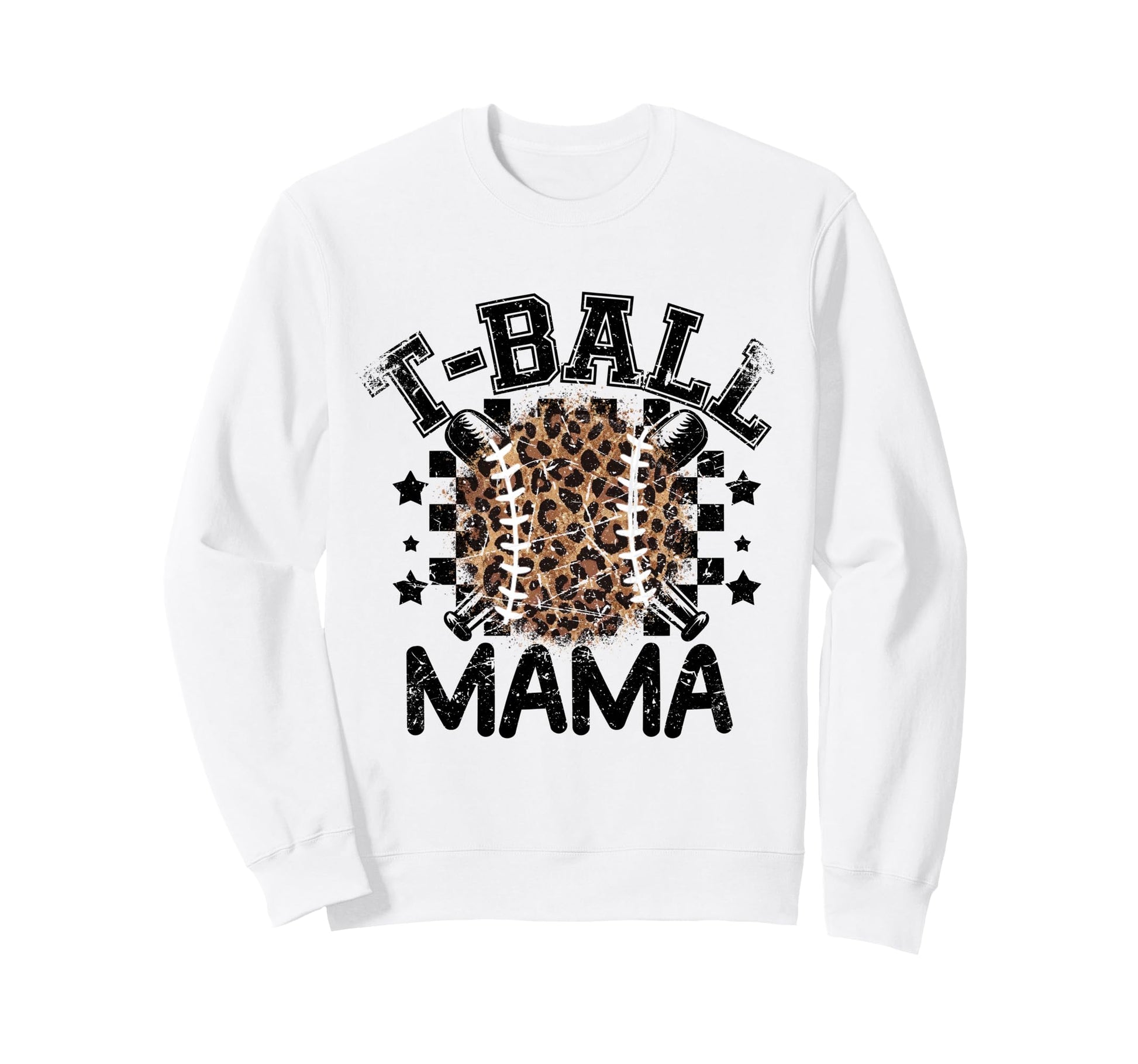 T Ball Teeball Mama Leopard Cheetah Sweatshirt - Unique Graphic Men Women - T-Shirt, Sweatshirt, Hoodie