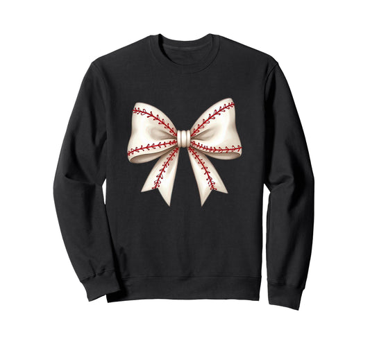 Baseball Coquette Bow Mom Baseball Sweatshirt - Unique Graphic Men Women - T-Shirt, Sweatshirt, Hoodie