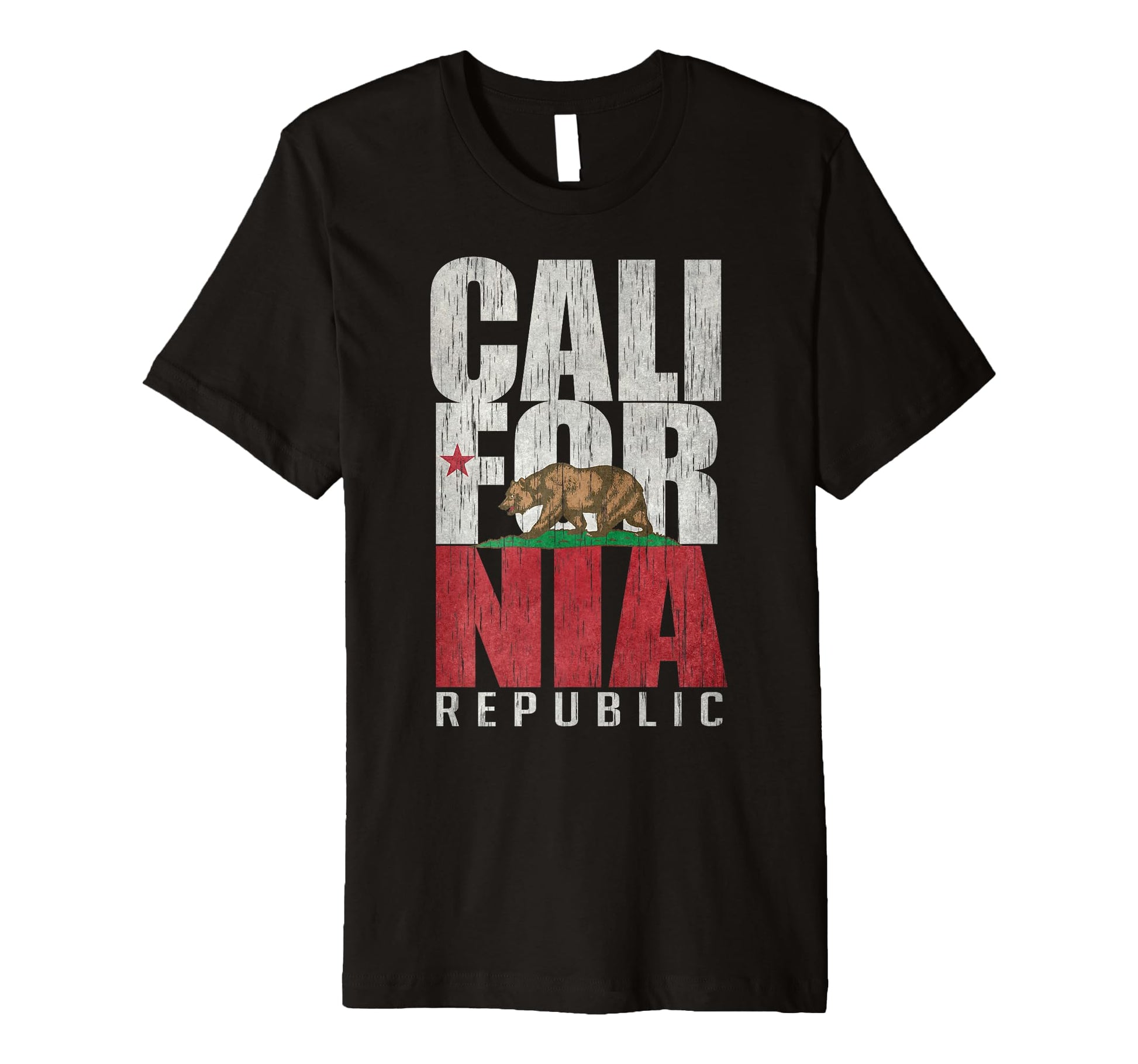 California Republic Flag Postcard T-Shirt - Trendy Graphic Men Women - T-Shirt, Sweatshirt, Hoodie