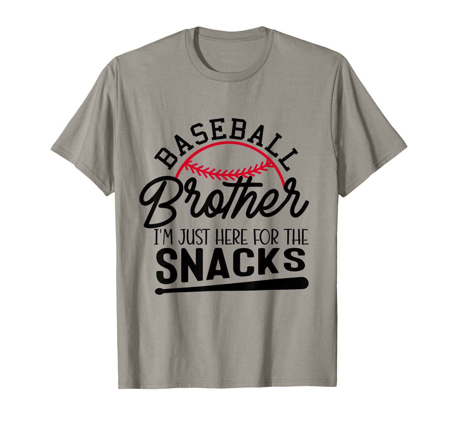 Baseball Brother Im Just Here Snacks T-Shirt - Minimalist Print for Adults - T-Shirt, Sweatshirt, Hoodie