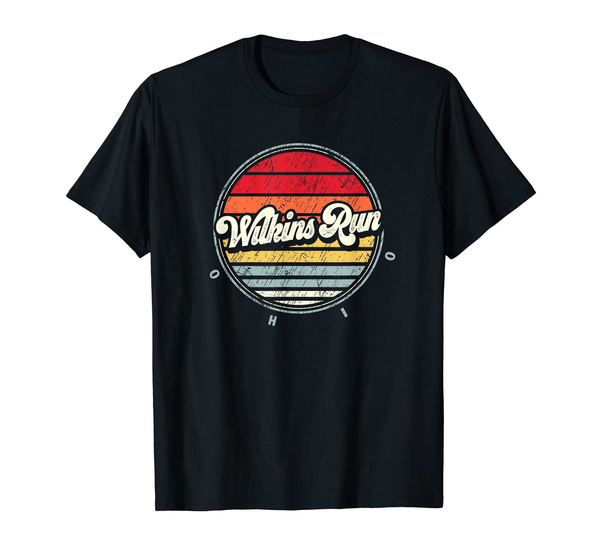 Wilkins Run Home State 70S Sunset T-Shirt - Minimalist Print for Adults - T-Shirt, Sweatshirt, Hoodie