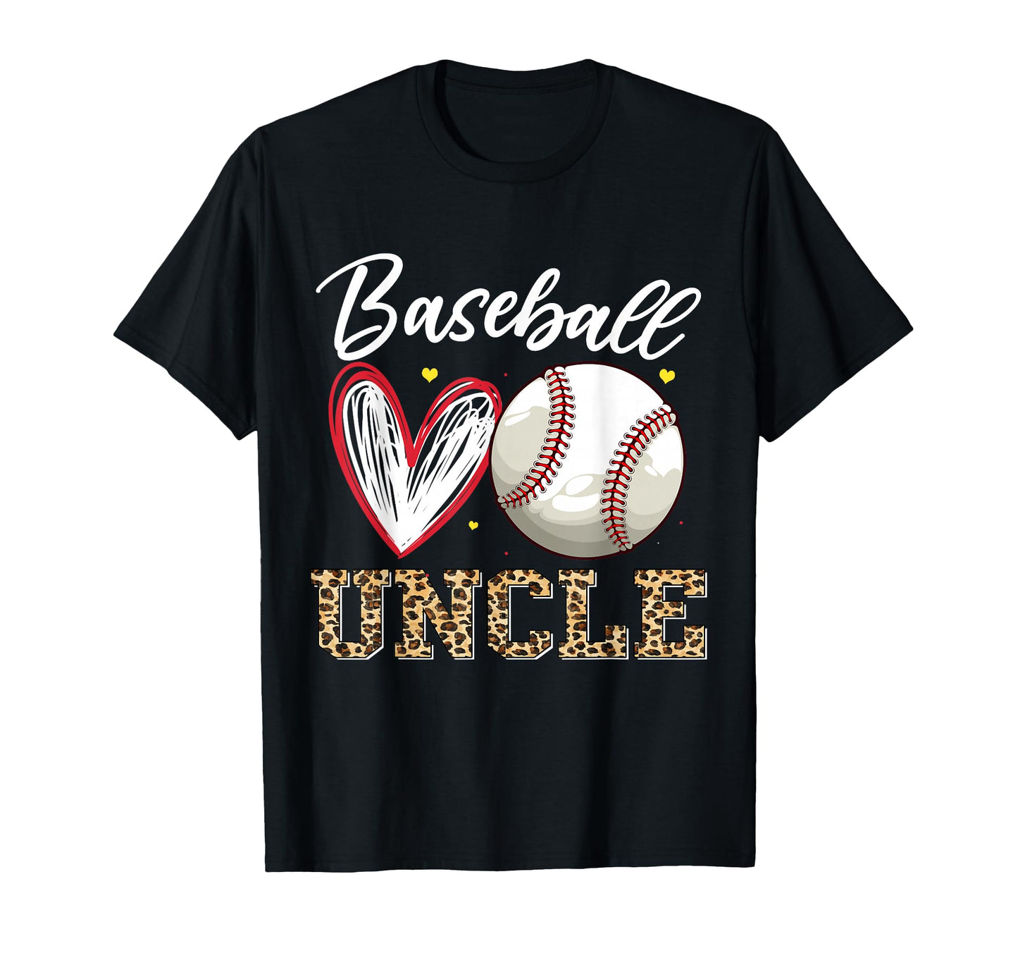Baseball Uncle Leopard Family Matching T-Shirt - Fun Novelty Design Unisex - T-Shirt, Sweatshirt, Hoodie