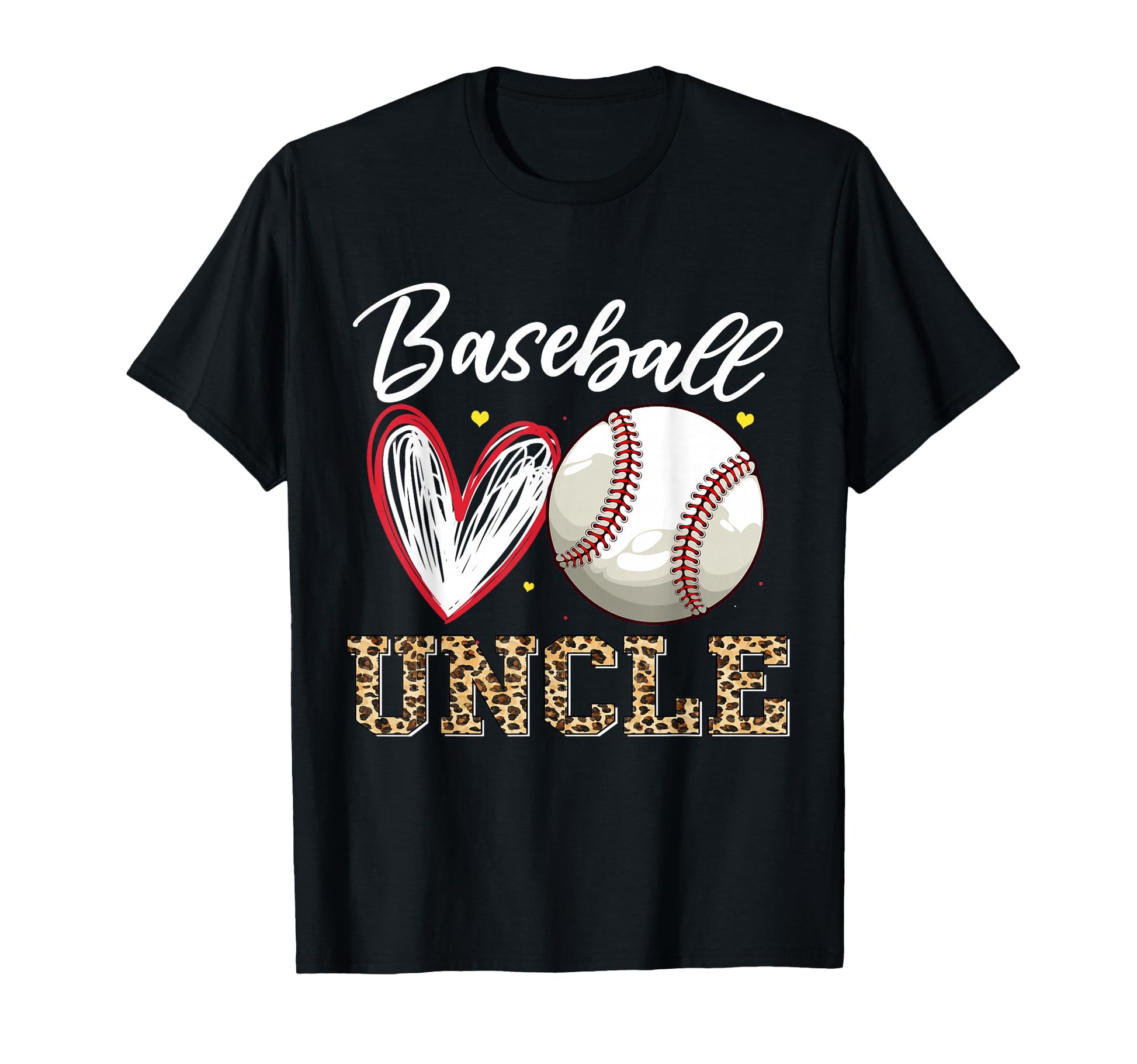 Baseball Uncle Leopard Family Matching T-Shirt - Fun Novelty Design Unisex - T-Shirt, Sweatshirt, Hoodie