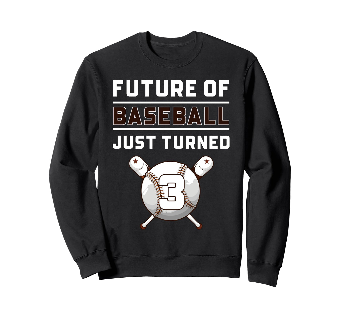 3 Year Old Baseball Birthday Sweatshirt - Novelty Apparel for Adults - T-Shirt, Sweatshirt, Hoodie