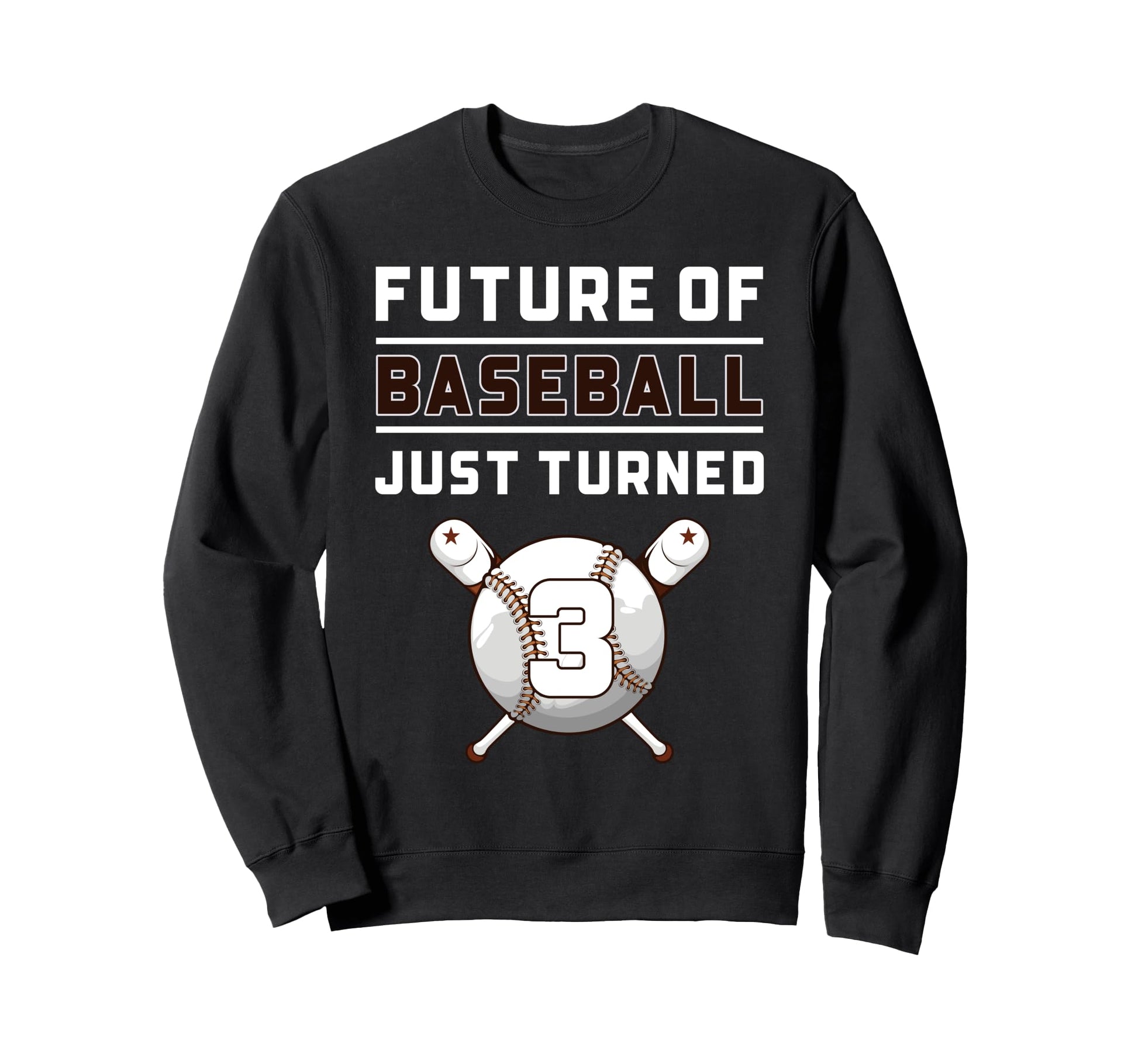 3 Year Old Baseball Birthday Sweatshirt - Novelty Apparel for Adults - T-Shirt, Sweatshirt, Hoodie