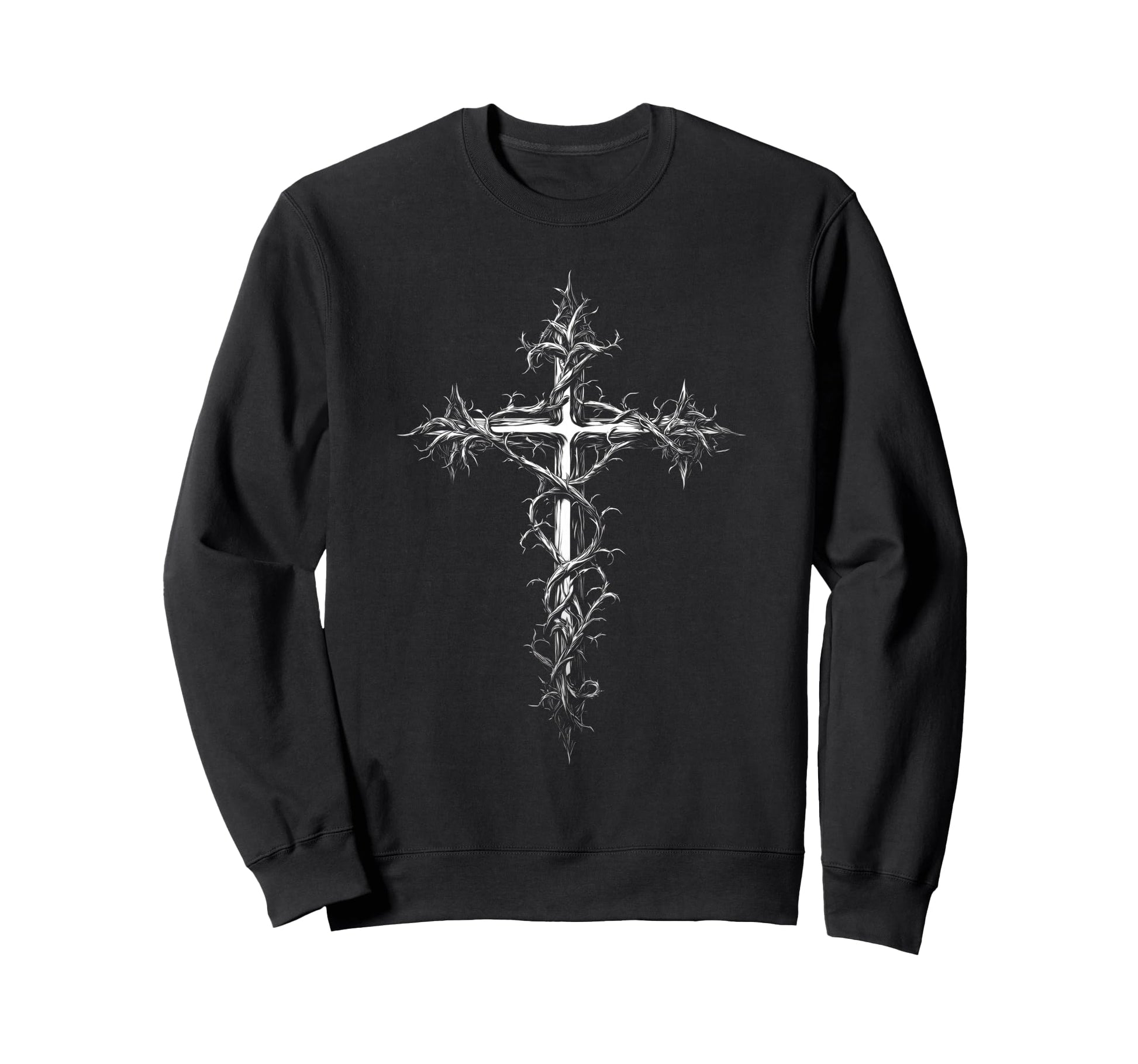 Gothic Cross Grunge Aesthetic Y2K Sweatshirt - Custom Art Print Men Women - T-Shirt, Sweatshirt, Hoodie