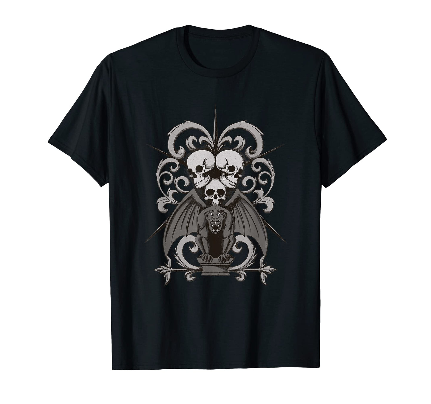 Gothic Skulls Alternative Aesthetic T-Shirt - Minimalist Print Men Women - T-Shirt, Sweatshirt, Hoodie