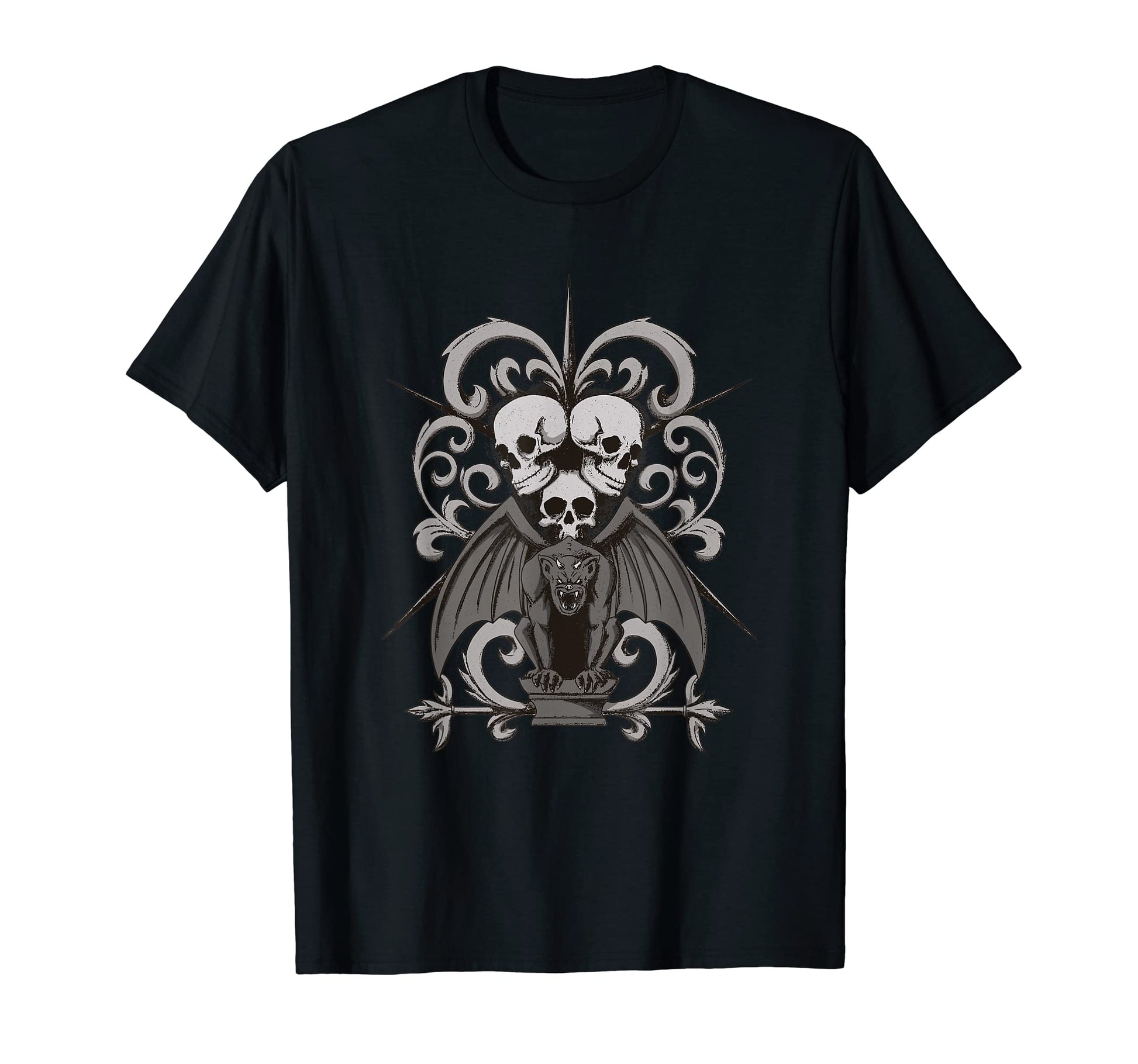 Gothic Skulls Alternative Aesthetic T-Shirt - Minimalist Print Men Women - T-Shirt, Sweatshirt, Hoodie