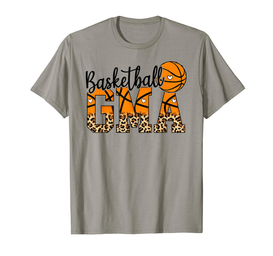 Baseball Gma Mothers Day Leopard Heart T-Shirt - Novelty Apparel Men Women - T-Shirt, Sweatshirt, Hoodie