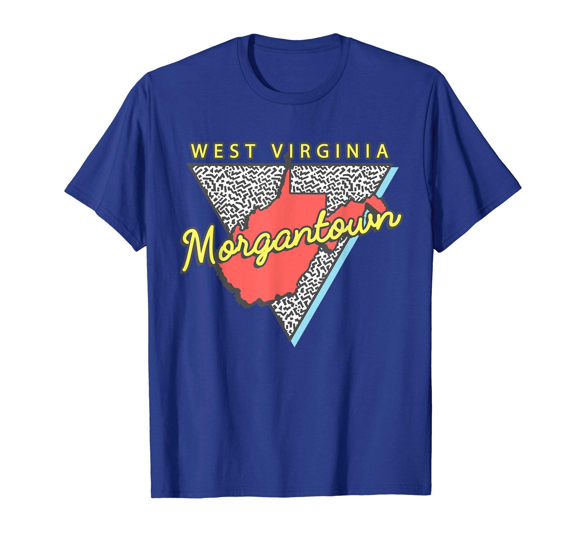 Morgantown West Virginia Wv Triangle T-Shirt - Novelty Apparel for Adults - T-Shirt, Sweatshirt, Hoodie