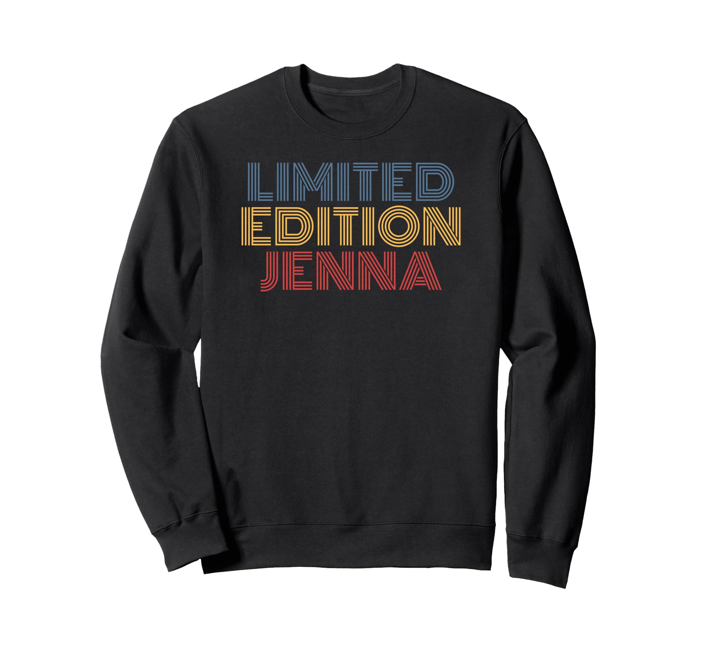 Jenna Rainbow Name Typography Sweatshirt - Minimalist Print Unisex - T-Shirt, Sweatshirt, Hoodie