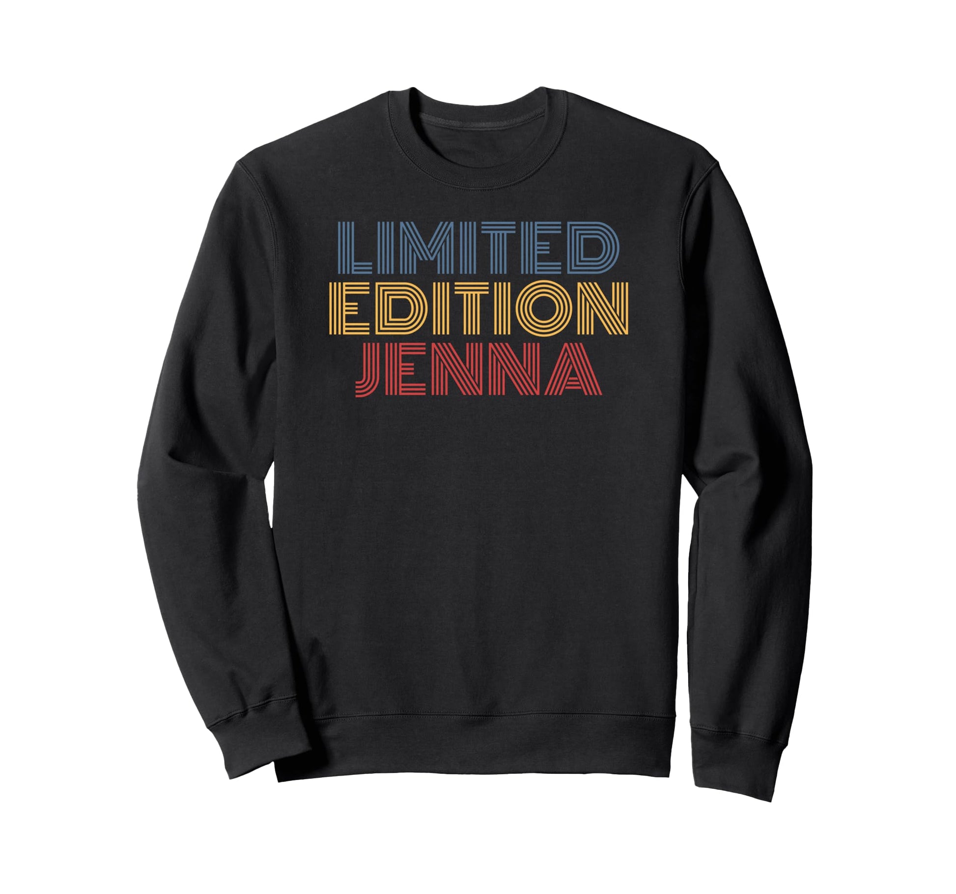 Jenna Rainbow Name Typography Sweatshirt - Minimalist Print Unisex - T-Shirt, Sweatshirt, Hoodie