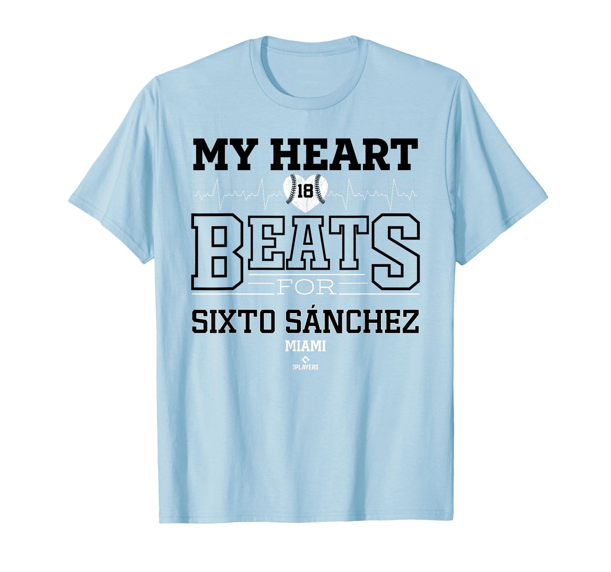 My Heart Beats Sixto S Nchez Miami T-Shirt - Fun Novelty Design for Adults - T-Shirt, Sweatshirt, Hoodie