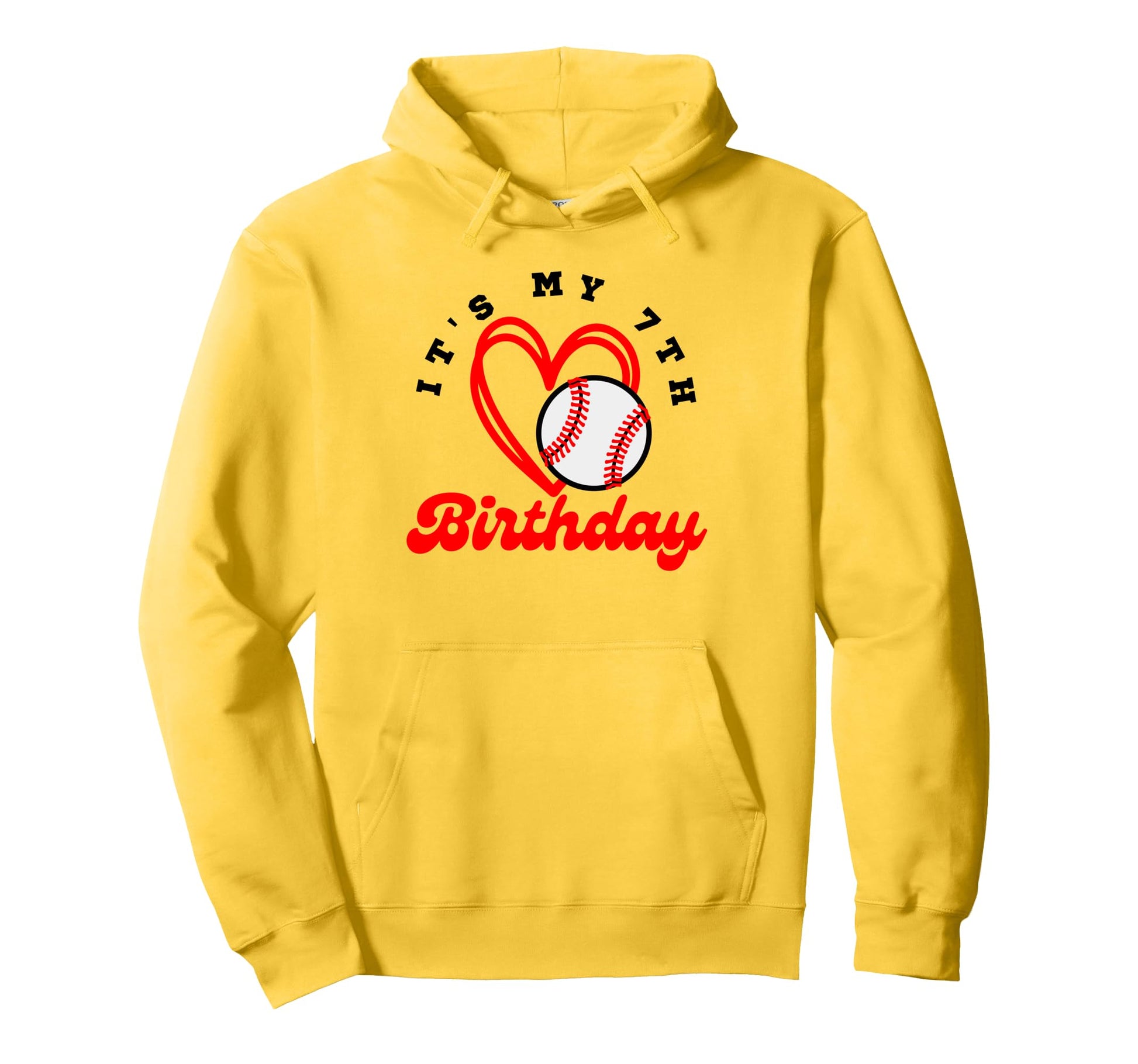 Its My 7Th Birthday Baseball Player 7Th Hoodie - Aesthetic Graphic Unisex - T-Shirt, Sweatshirt, Hoodie