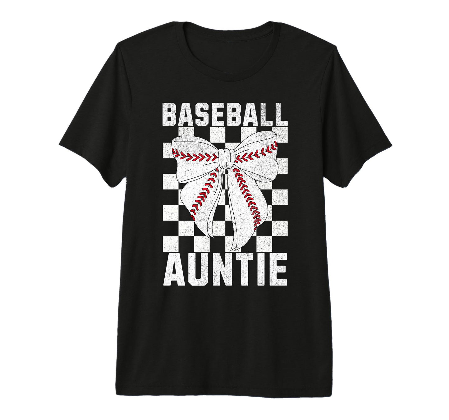 Baseball Aunt Coquette Bow T-Shirt - Fun Novelty Design Men Women - T-Shirt, Sweatshirt, Hoodie