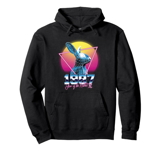1987 Year Rabbit 80S Chinese Zodiac Hoodie - Custom Art Print Men Women - T-Shirt, Sweatshirt, Hoodie