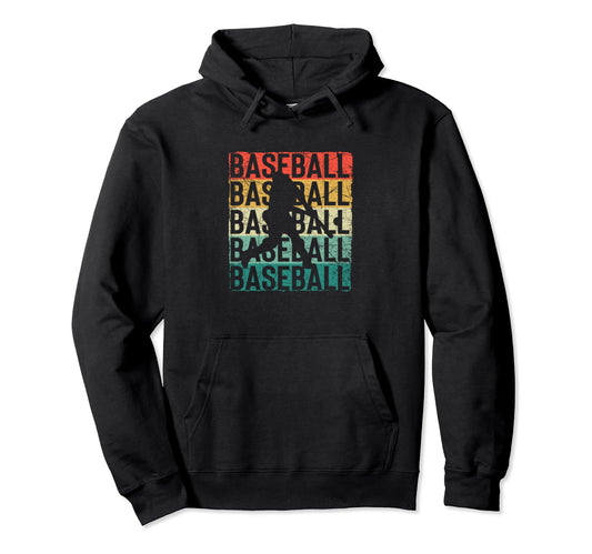 Baseball 70S 80S Old School Sunset Hoodie - Fun Novelty Design Men Women - T-Shirt, Sweatshirt, Hoodie