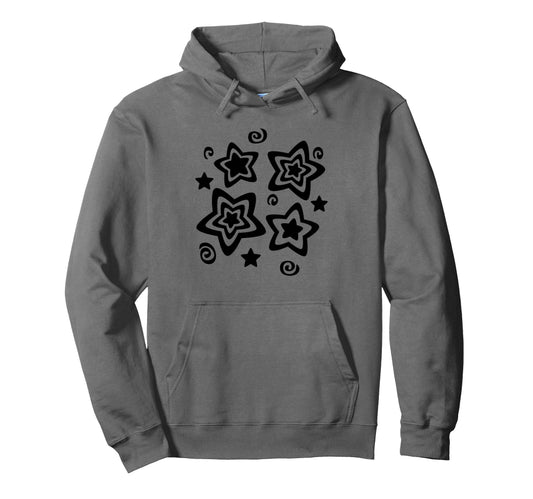 90S Y2K Star Quartet Under Starry Sky Hoodie - Aesthetic Graphic Unisex - T-Shirt, Sweatshirt, Hoodie