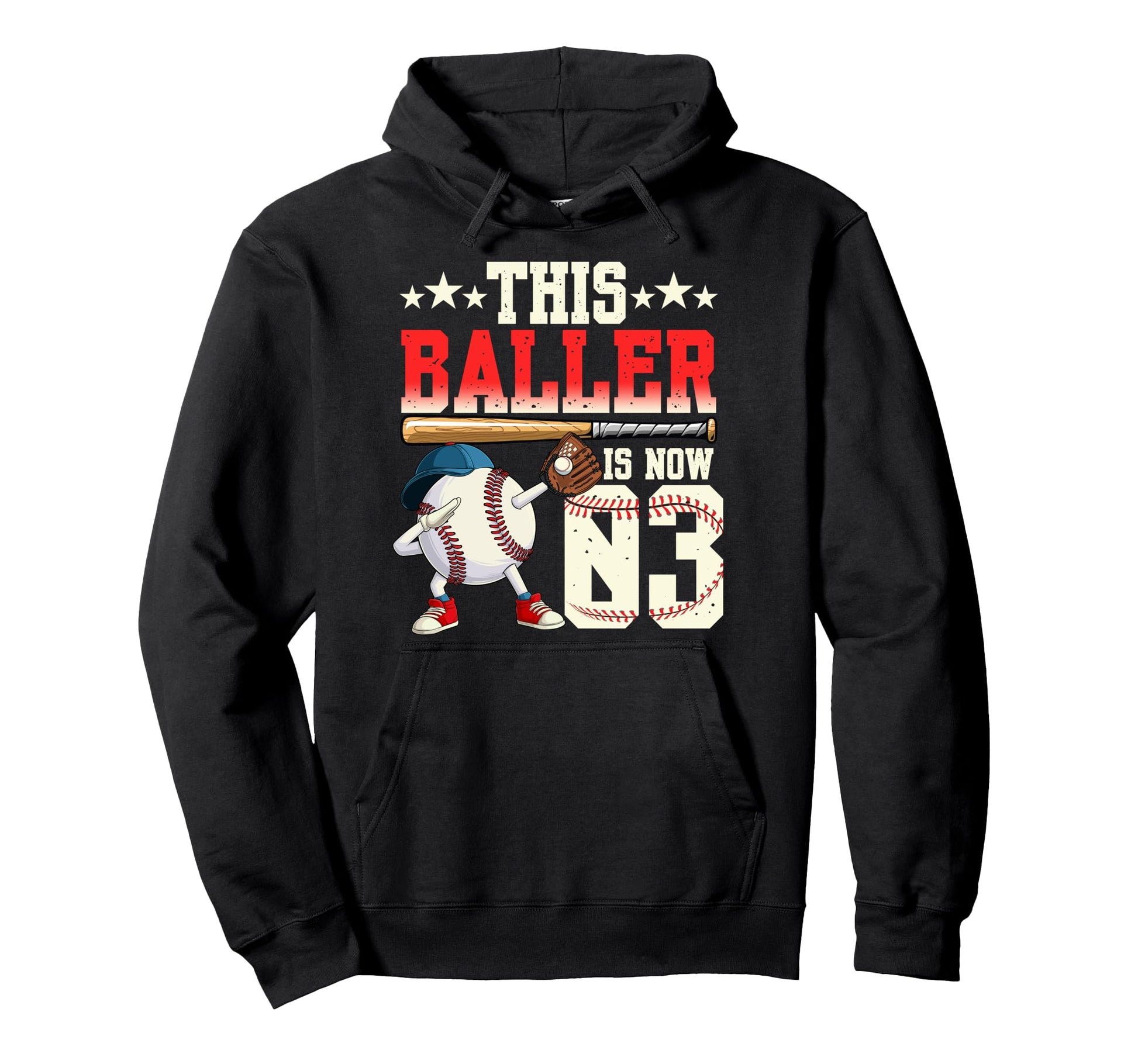This Baller Is Now 3 Birthday Hoodie - Aesthetic Graphic Men Women - T-Shirt, Sweatshirt, Hoodie