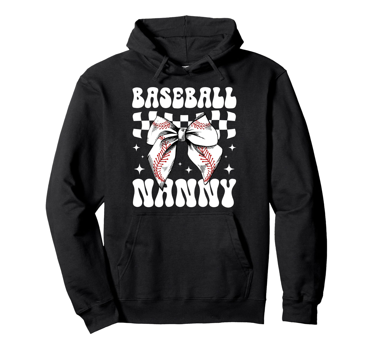 Baseball Nanny Coquette Nanny Hoodie - Minimalist Print for Adults - T-Shirt, Sweatshirt, Hoodie