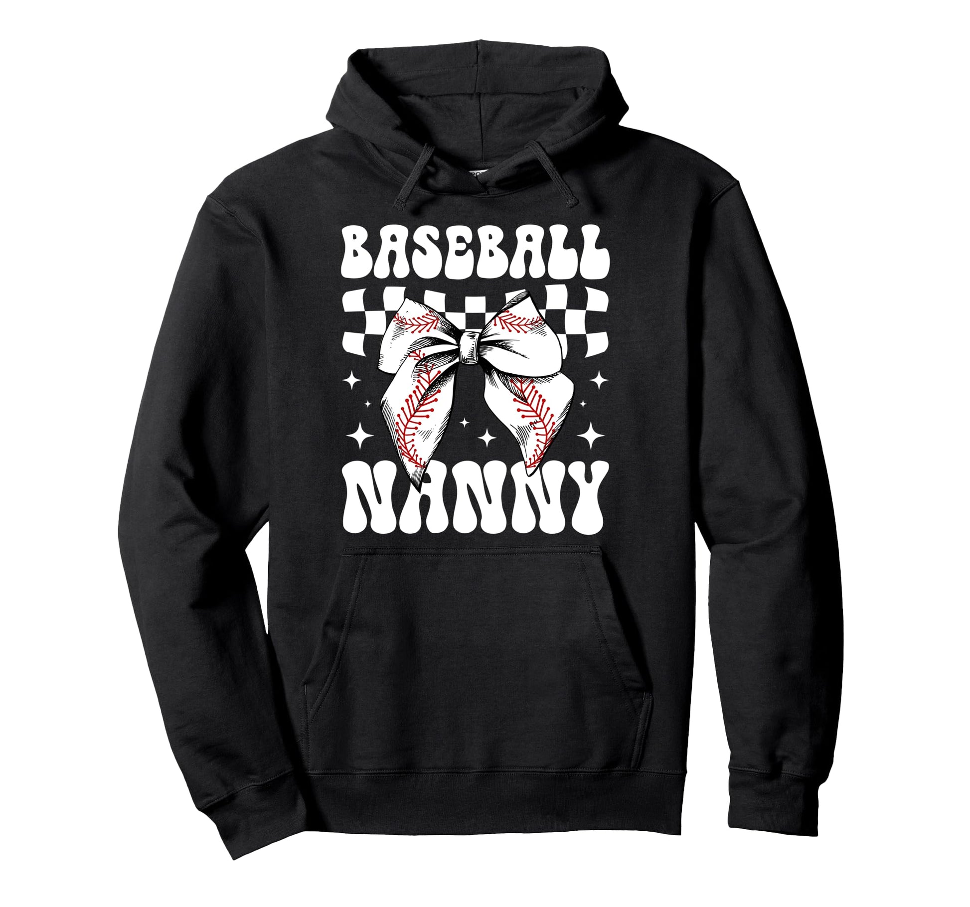 Baseball Nanny Coquette Nanny Hoodie - Minimalist Print for Adults - T-Shirt, Sweatshirt, Hoodie