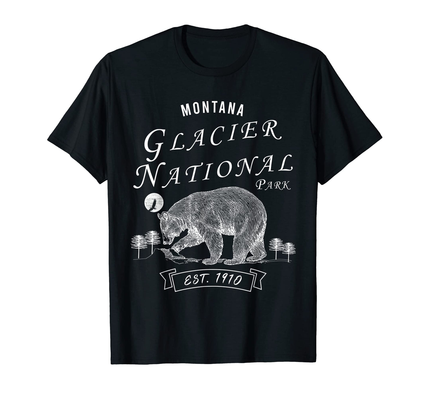 Glacier National Park Hiking Montana T-Shirt - Novelty Apparel for Adults - T-Shirt, Sweatshirt, Hoodie