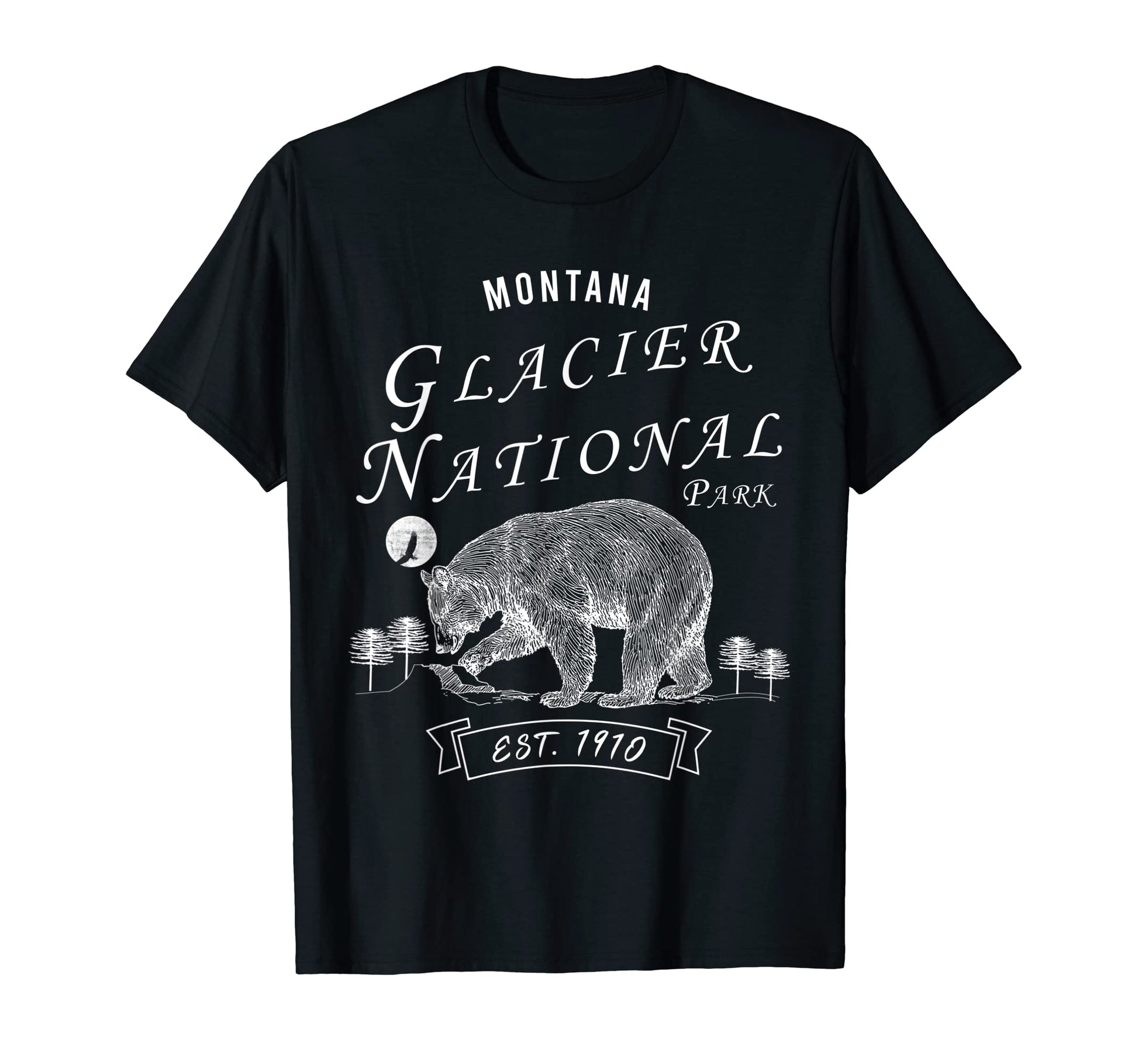 Glacier National Park Hiking Montana T-Shirt - Novelty Apparel for Adults - T-Shirt, Sweatshirt, Hoodie