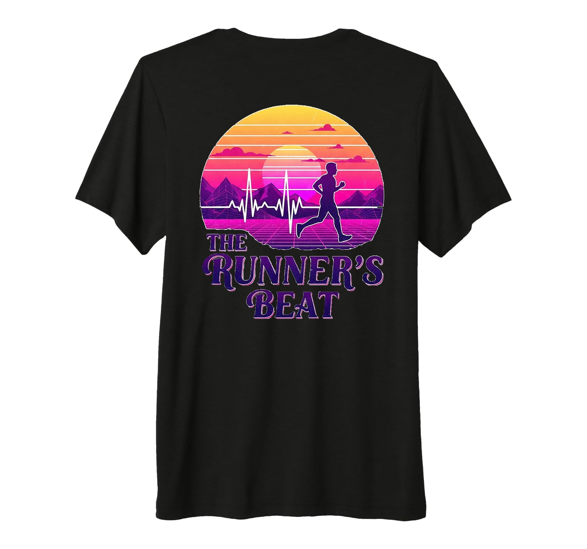 80S Synthwave Aesthetic Heartbeat T-Shirt - Custom Art Print for Adults - T-Shirt, Sweatshirt, Hoodie