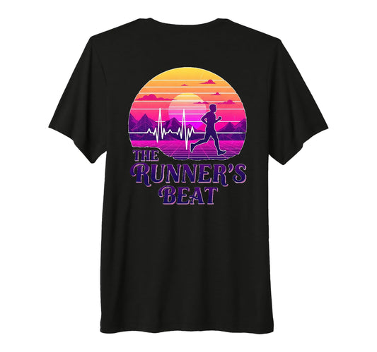 80S Synthwave Aesthetic Heartbeat T-Shirt - Custom Art Print for Adults - T-Shirt, Sweatshirt, Hoodie